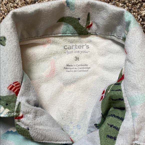 Fleece Dino Christmas Pajamas - Picture 6 of 7